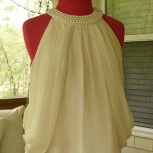 cream pearl studded collar